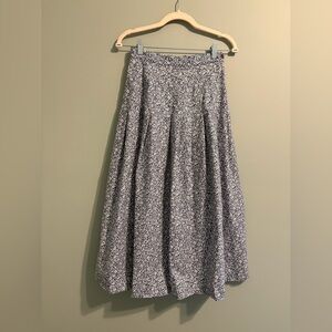 Laura Ashley Vintage 1980s Floral Pleated Skirt, US Size 8